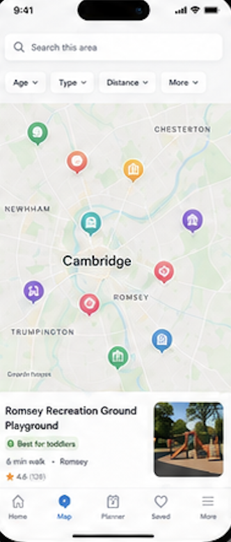My Little Circle App Map Screen